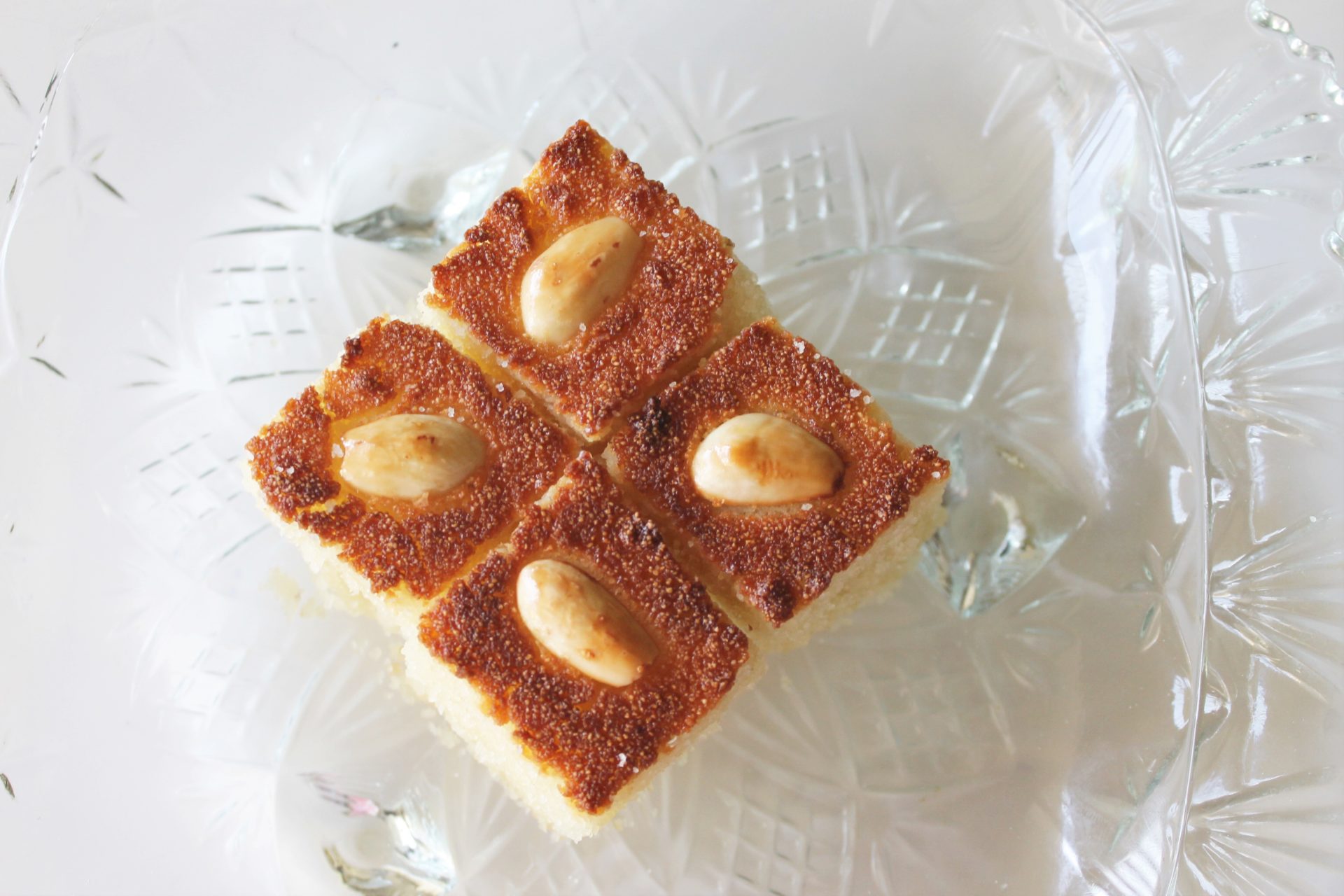 Basbousa (Semolina and Yogurt Cake)