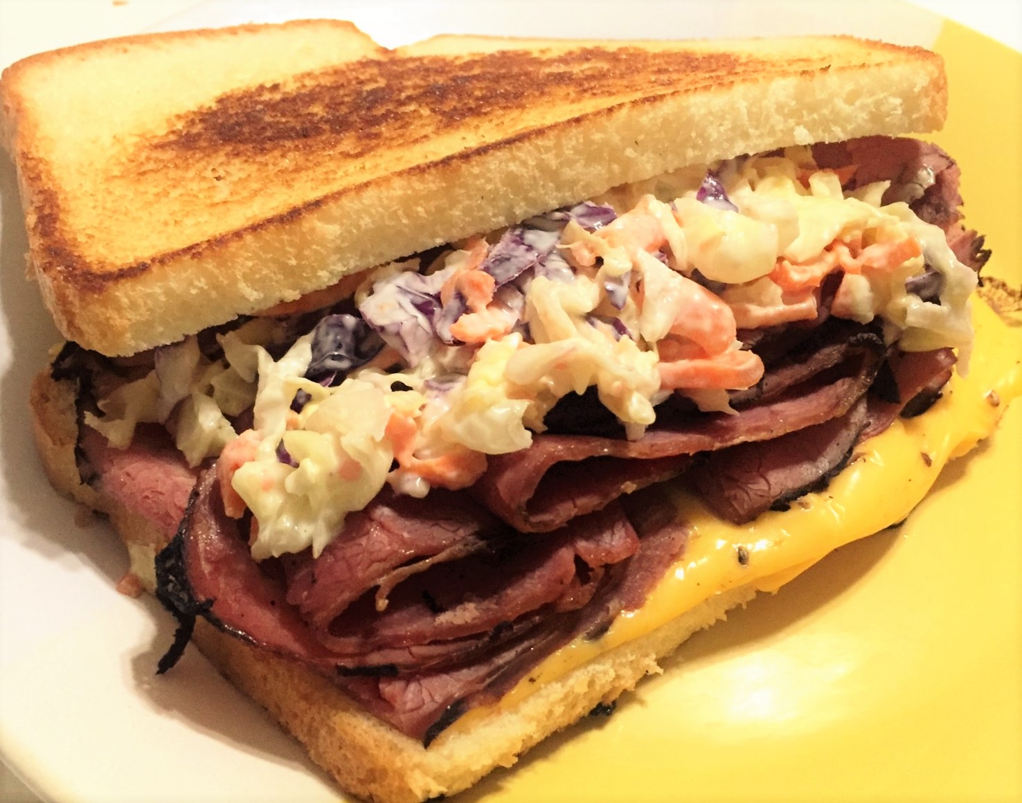 Pastrami Coleslaw Sandwich