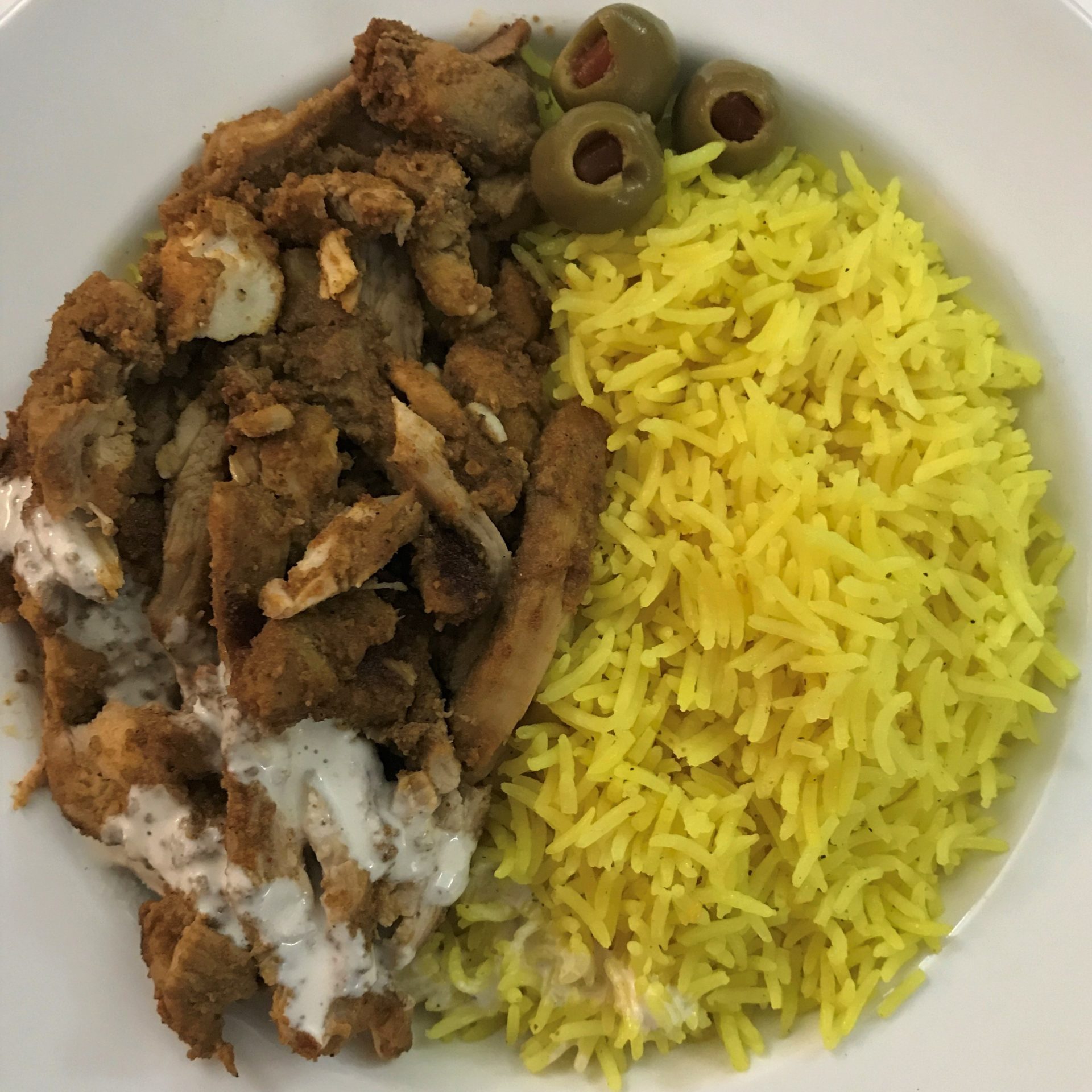 Chicken Shawarma and Turmeric Rice