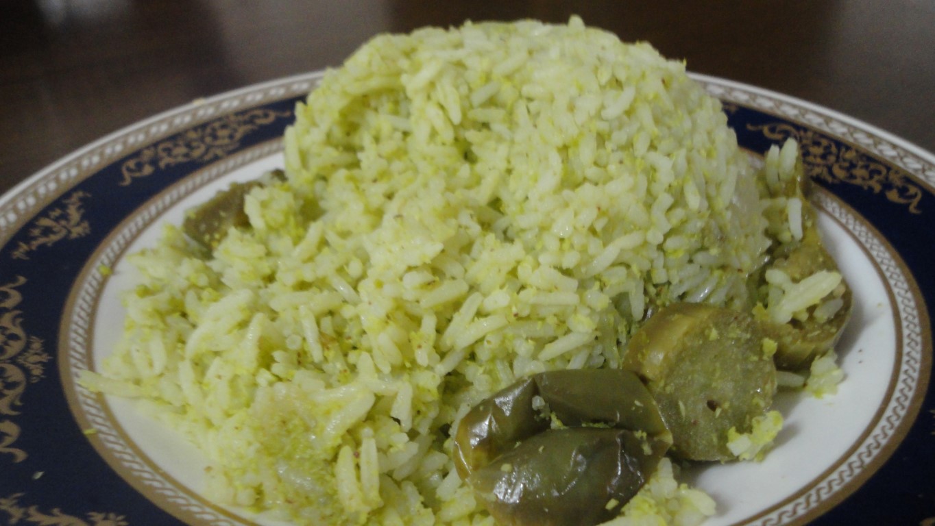 Vangi Bhaath – Spicy Brinjal Rice