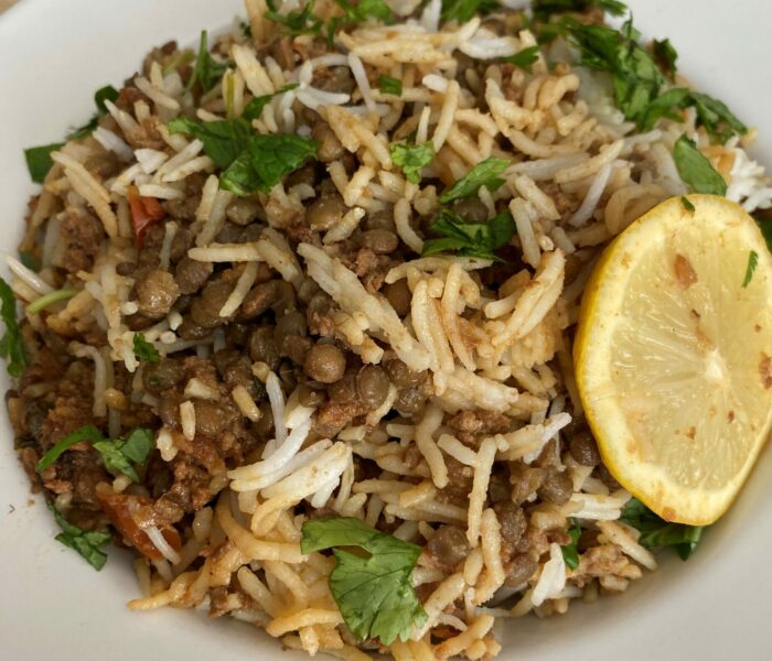 Keema Masoor Pulao (Rice with Meat & Lentils)